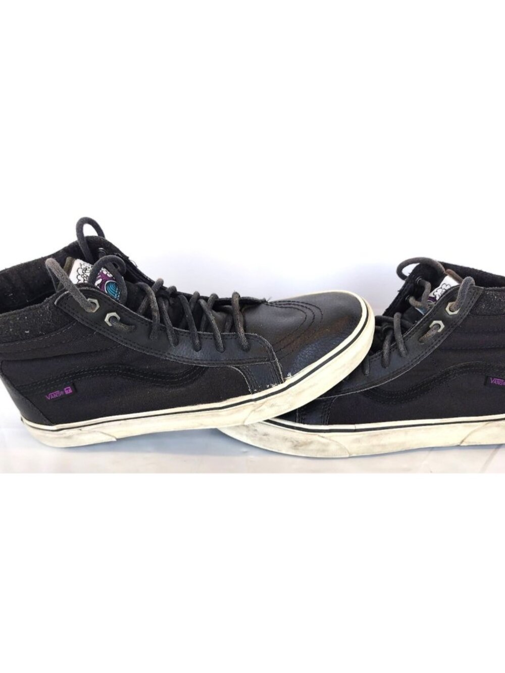 Vans Jamie Lynn Sk8-HI Skate Shoes Black White Purple Men's Size 10